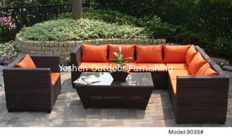 China outdoor sofa furniture rattan modular sofa --9035 supplier